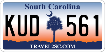 SC license plate KUD561