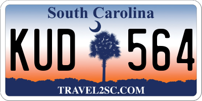 SC license plate KUD564