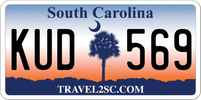SC license plate KUD569