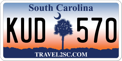 SC license plate KUD570