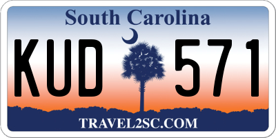 SC license plate KUD571