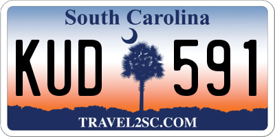 SC license plate KUD591
