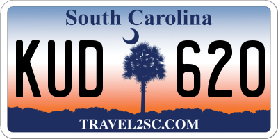 SC license plate KUD620