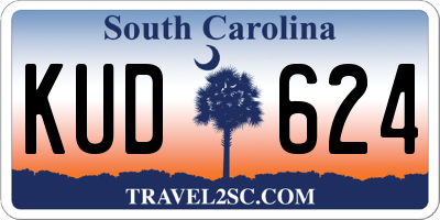 SC license plate KUD624