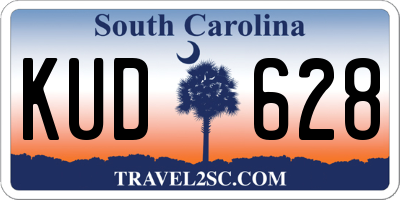 SC license plate KUD628