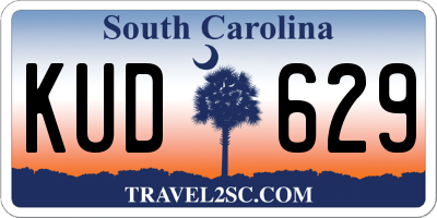 SC license plate KUD629