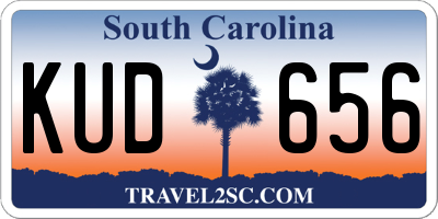 SC license plate KUD656