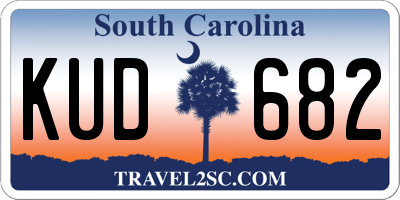 SC license plate KUD682
