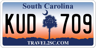 SC license plate KUD709