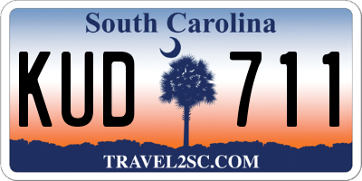 SC license plate KUD711