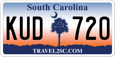 SC license plate KUD720