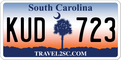 SC license plate KUD723