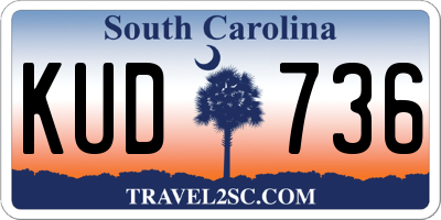 SC license plate KUD736