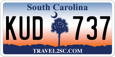 SC license plate KUD737