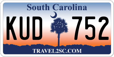 SC license plate KUD752