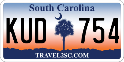 SC license plate KUD754