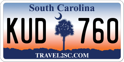 SC license plate KUD760