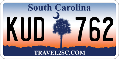 SC license plate KUD762