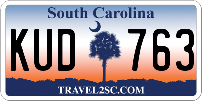 SC license plate KUD763