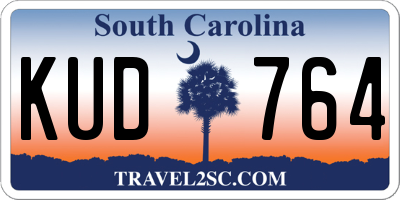 SC license plate KUD764