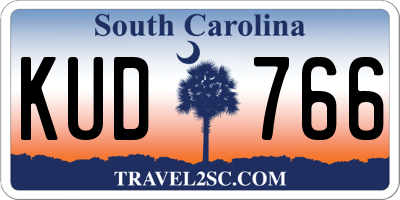 SC license plate KUD766