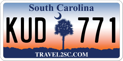 SC license plate KUD771