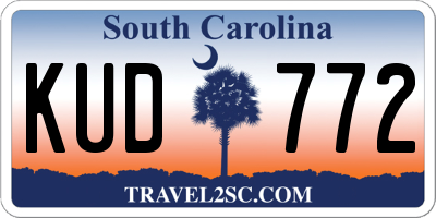 SC license plate KUD772