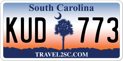SC license plate KUD773