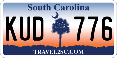 SC license plate KUD776