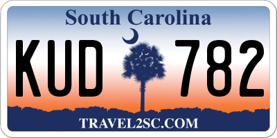 SC license plate KUD782