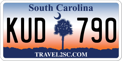 SC license plate KUD790