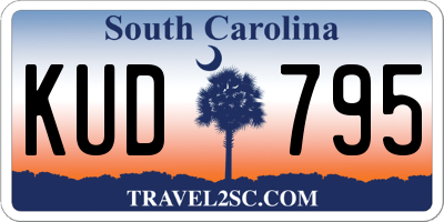 SC license plate KUD795