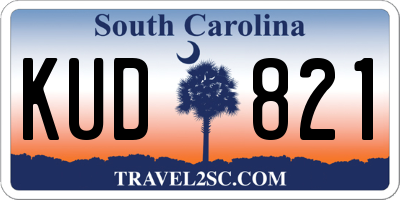 SC license plate KUD821