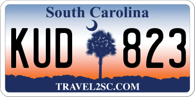 SC license plate KUD823