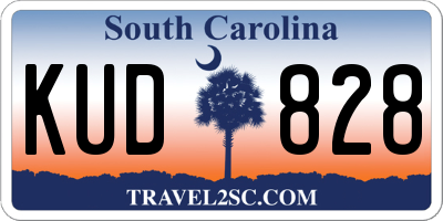 SC license plate KUD828