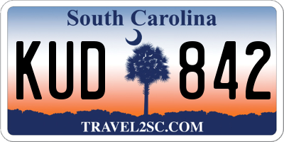 SC license plate KUD842