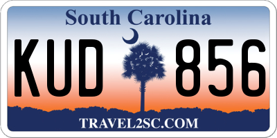 SC license plate KUD856