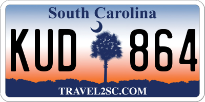 SC license plate KUD864