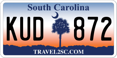 SC license plate KUD872