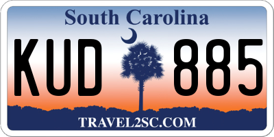 SC license plate KUD885