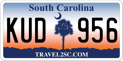 SC license plate KUD956