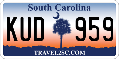 SC license plate KUD959