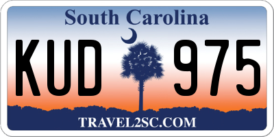 SC license plate KUD975
