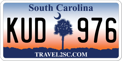 SC license plate KUD976
