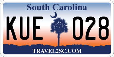 SC license plate KUE028