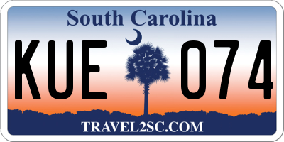 SC license plate KUE074