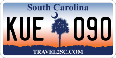SC license plate KUE090