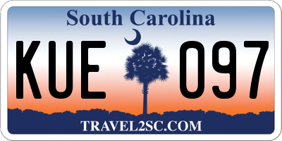 SC license plate KUE097