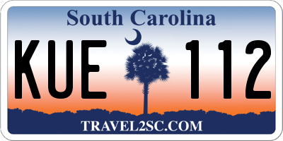 SC license plate KUE112