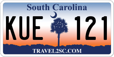 SC license plate KUE121